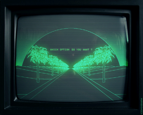 Animated retro CRT display showing Phase 1 launch visuals